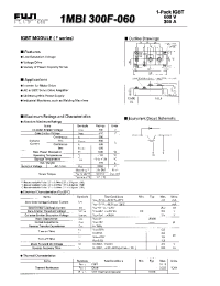Datasheet 1MBI300F-060 manufacturer Fuji