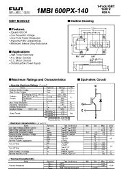 Datasheet 1MBI600PX-140 manufacturer Fuji