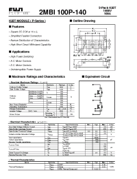 Datasheet 2MBI100P-140 manufacturer Fuji