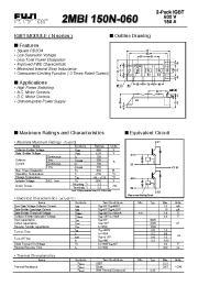 Datasheet 2MBI150N-060 manufacturer Fuji