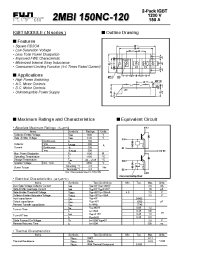 Datasheet 2MBI150NC-120 manufacturer Fuji