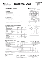 Datasheet 2MBI200L-060 manufacturer Fuji