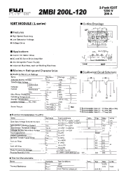 Datasheet 2MBI200L-120 manufacturer Fuji