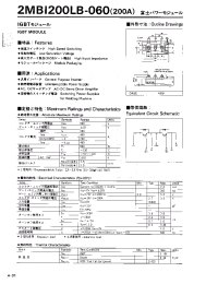 Datasheet 2MBI200LB-060 manufacturer Fuji