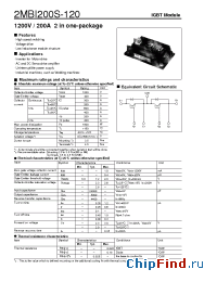 Datasheet 2MBI200S-120 manufacturer Fuji