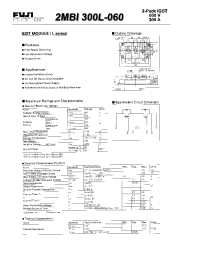 Datasheet 2MBI300L-060 manufacturer Fuji
