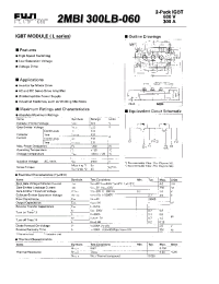 Datasheet 2MBI300LB-060 manufacturer Fuji