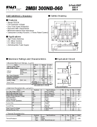 Datasheet 2MBI300NB-060 manufacturer Fuji