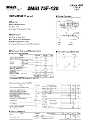 Datasheet 2MBI75F-120 manufacturer Fuji