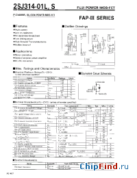 Datasheet 2SJ314-01LS manufacturer Fuji