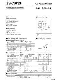 Datasheet 2SK1019 manufacturer Fuji