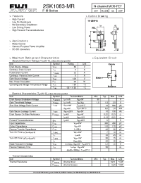 Datasheet 2SK1083-MR manufacturer Fuji