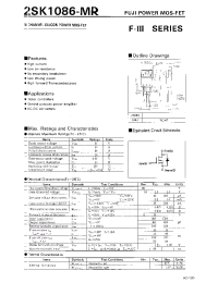 Datasheet 2SK1086-MR manufacturer Fuji
