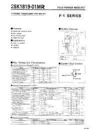 Datasheet 2SK1819-01MR manufacturer Fuji