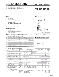 Datasheet 2SK1823-01R manufacturer Fuji