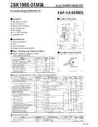 Datasheet 2SK1985-01MR manufacturer Fuji