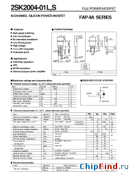 Datasheet 2SK2004-01LS manufacturer Fuji