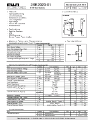 Datasheet 2SK2023-01 manufacturer Fuji