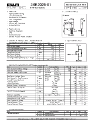 Datasheet 2SK2025-01 manufacturer Fuji