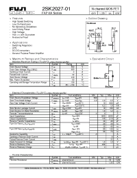 Datasheet 2SK2027-01 manufacturer Fuji