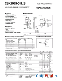 Datasheet 2SK2029-01LS manufacturer Fuji