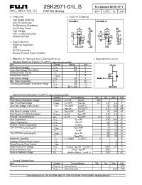 Datasheet 2SK2071-01L manufacturer Fuji
