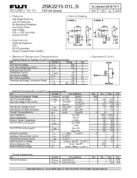 Datasheet 2SK2215-01S manufacturer Fuji