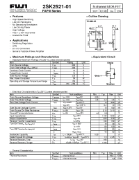Datasheet 2SK2521-01 manufacturer Fuji