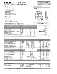 Datasheet 2SK2643-01 manufacturer Fuji