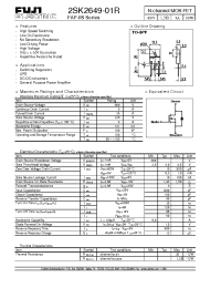 Datasheet 2SK2649-01R manufacturer Fuji