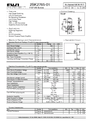 Datasheet 2SK2765-01 manufacturer Fuji