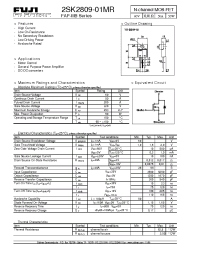 Datasheet 2SK2809-01MR manufacturer Fuji