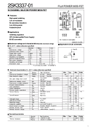 Datasheet 2SK3337-01 manufacturer Fuji