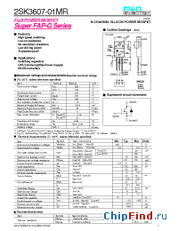 Datasheet 2SK3607-01MR manufacturer Fuji