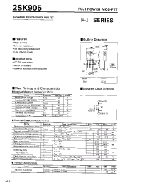 Datasheet 2SK905 manufacturer Fuji