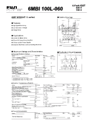 Datasheet 6MBI100L-060 manufacturer Fuji