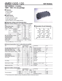 Datasheet 6MBI100S-120 manufacturer Fuji