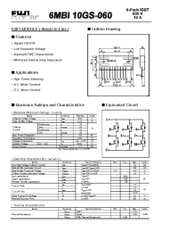 Datasheet 6MBI10GS-060 manufacturer Fuji