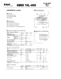 Datasheet 6MBI10L-060 manufacturer Fuji