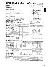 Datasheet 6MBI150FB-060 manufacturer Fuji