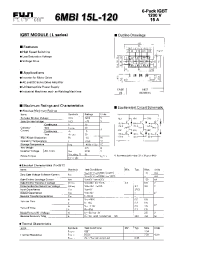 Datasheet 6MBI15L-120 manufacturer Fuji