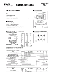 Datasheet 6MBI50F-060 manufacturer Fuji