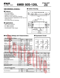 Datasheet 6MBI50S-120L manufacturer Fuji