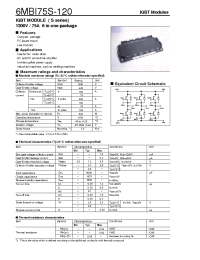 Datasheet 6MBI75S-120 manufacturer Fuji