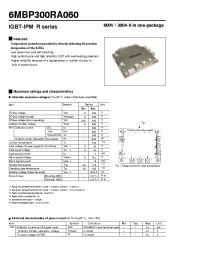 Datasheet 6MBP300RA060 manufacturer Fuji