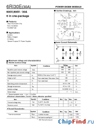 Datasheet 6RI30E-060/080 manufacturer Fuji