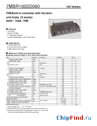 Datasheet 7MBR100SD060 manufacturer Fuji
