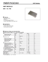Datasheet 7MBR75GE060 manufacturer Fuji