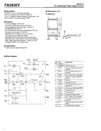 Datasheet FA3630V manufacturer Fuji