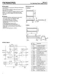 Datasheet FA7630CP manufacturer Fuji